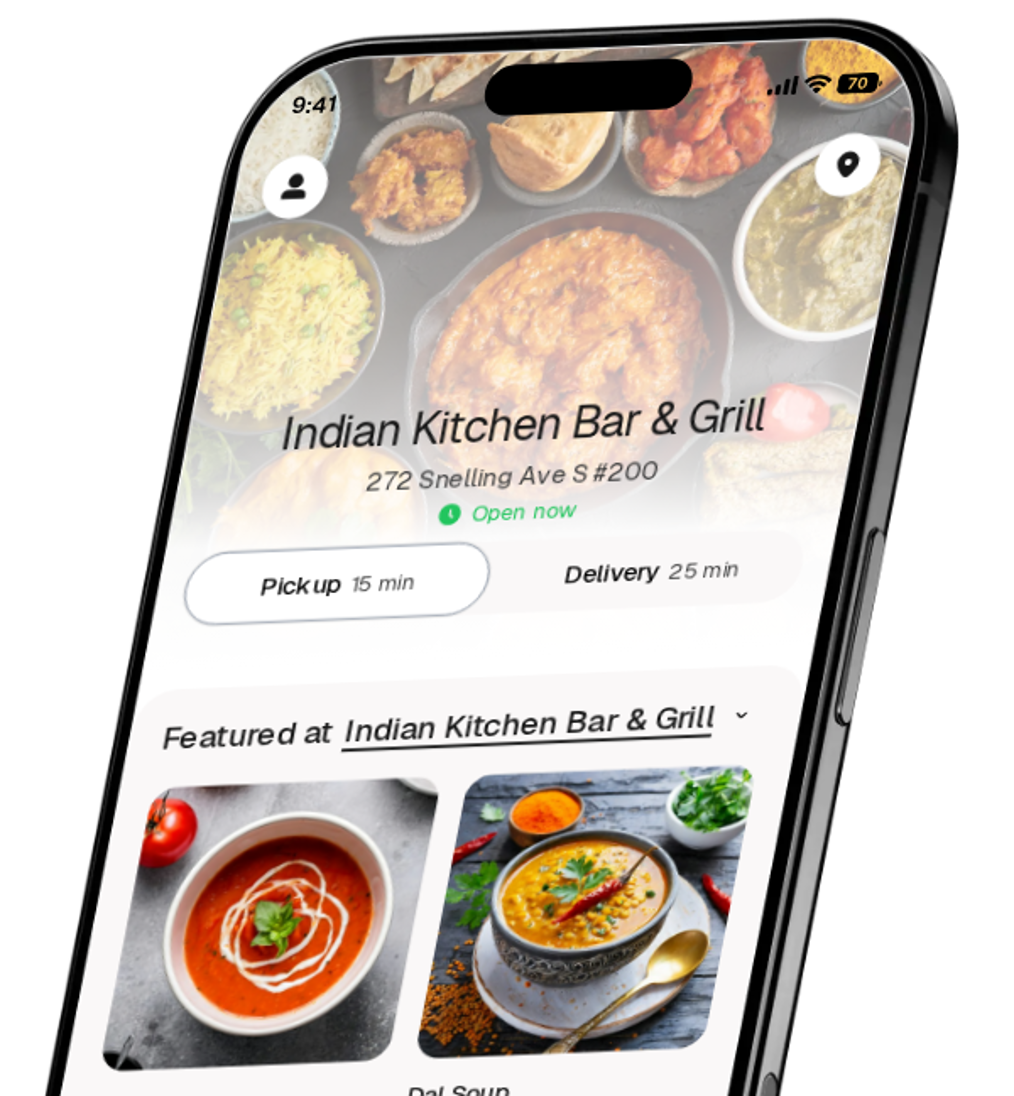 Indian Kitchen Bar & Grill app preview